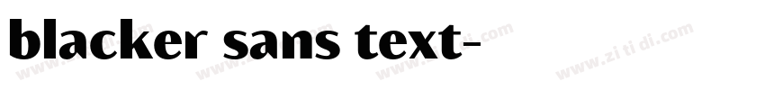 blacker sans text字体转换
